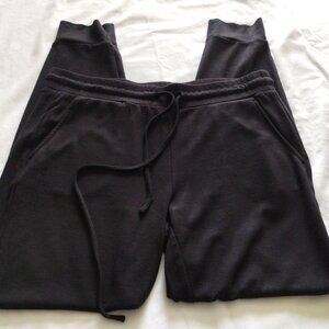 ANN TAYLOR LOFT Black JOGGER Style LOUNGE Pants Sz MEDIUM (28 Inch Inseam)
